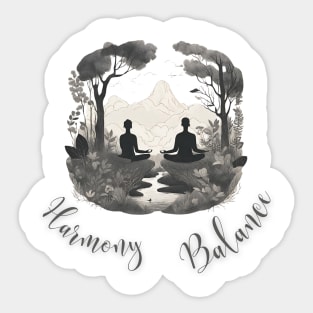 Harmony Balance, Meditation, Inspirational, Mental Health Sticker